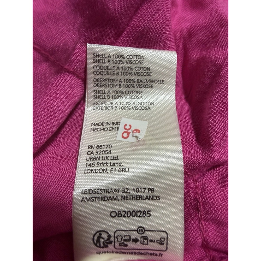 NWT Women's Anthropologie Smocked Flowy Peasant Top Hot Pink Small - Picture 8 of 9